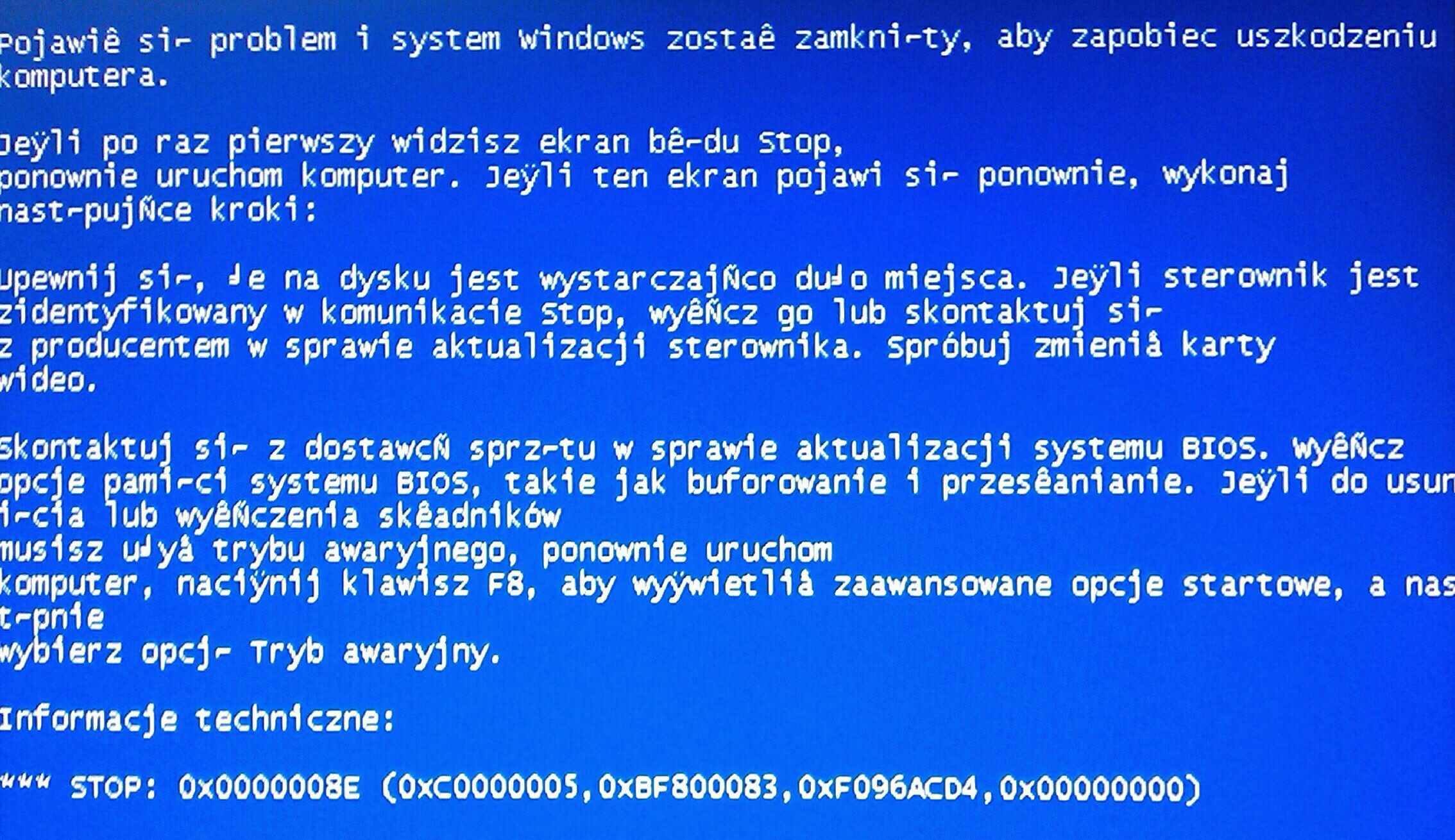 blue screen